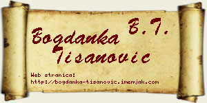 Bogdanka Tišanović vizit kartica